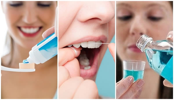  Sử dụng hỗn hợp nước súc miệng và chỉ nha khoa giúp làm sạch răng lợi 