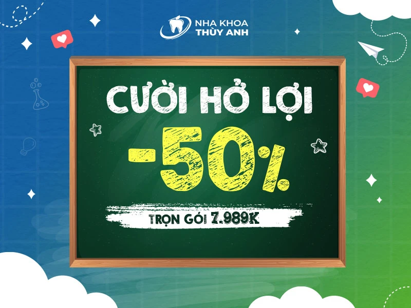 Chữa cười hở lợi giảm 50% bảo hành trọn đời