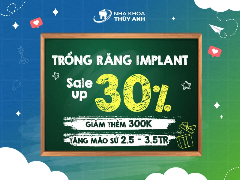 Trồng răng implant ăn ngon nhai khỏe giảm tới 30%